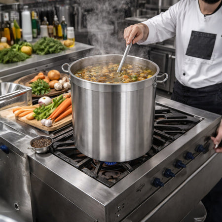 TAV OLLA DE AC INOX 80 LT C/TAPA