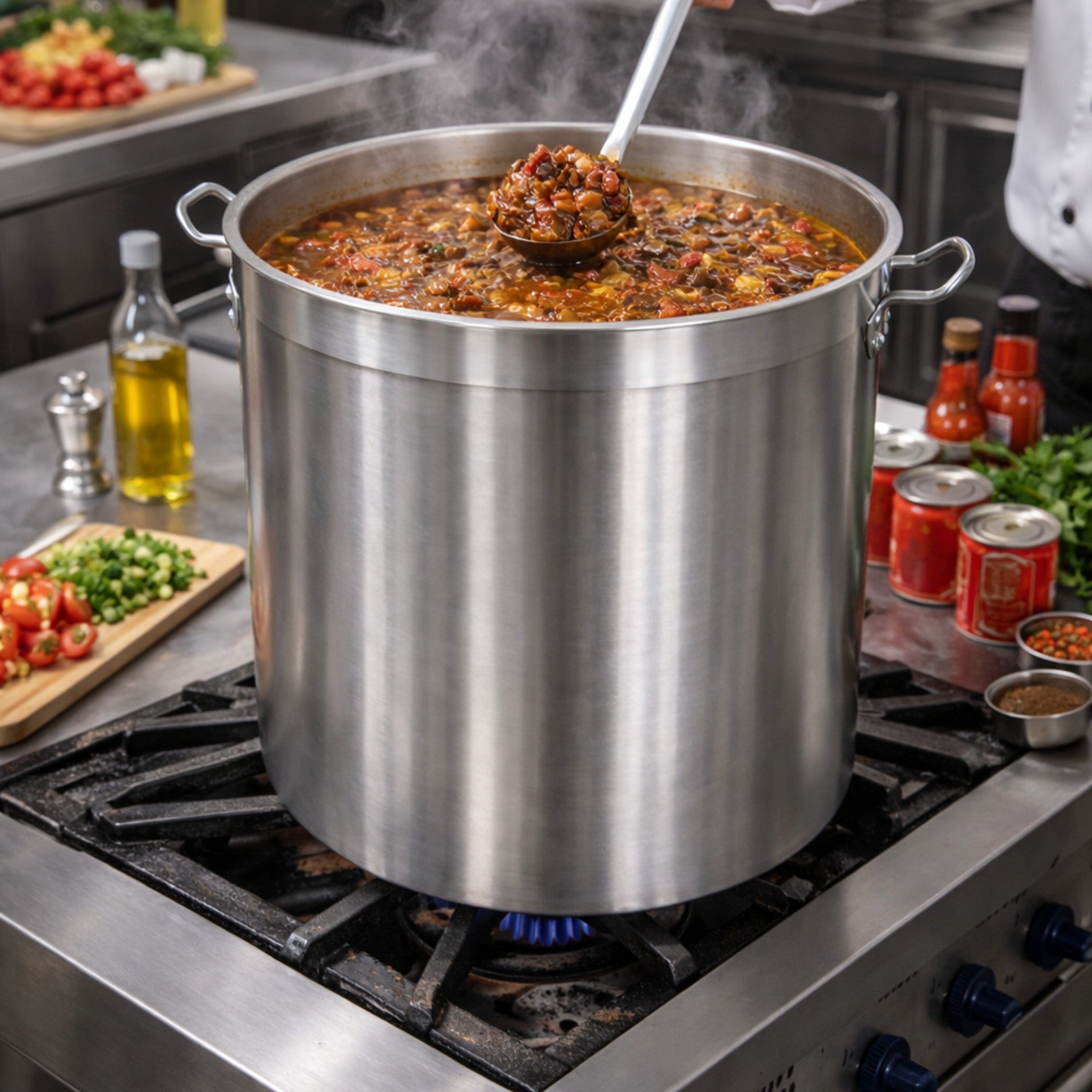 TAV OLLA DE AC INOX 80 LT C/TAPA
