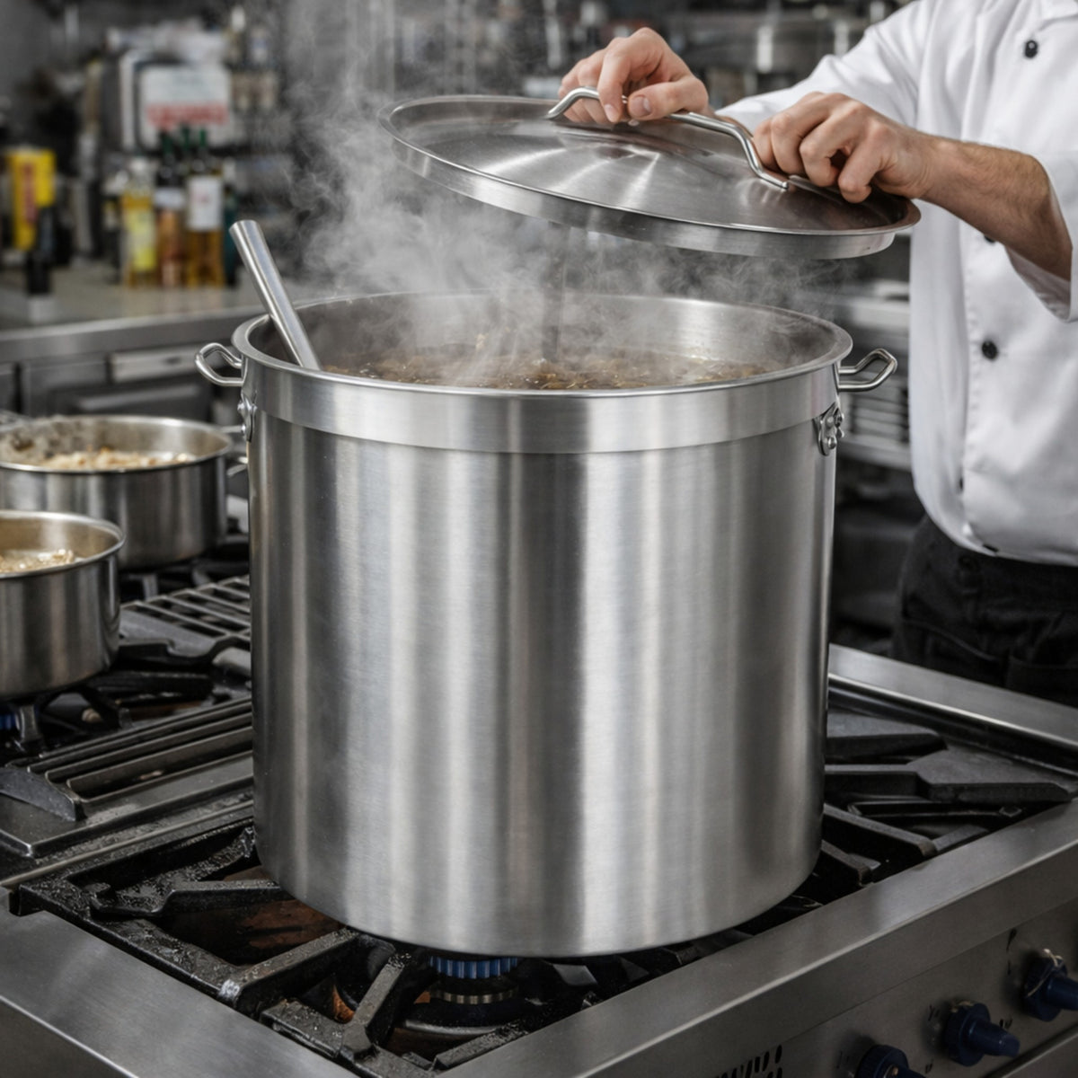 TAV OLLA DE AC INOX 80 LT C/TAPA