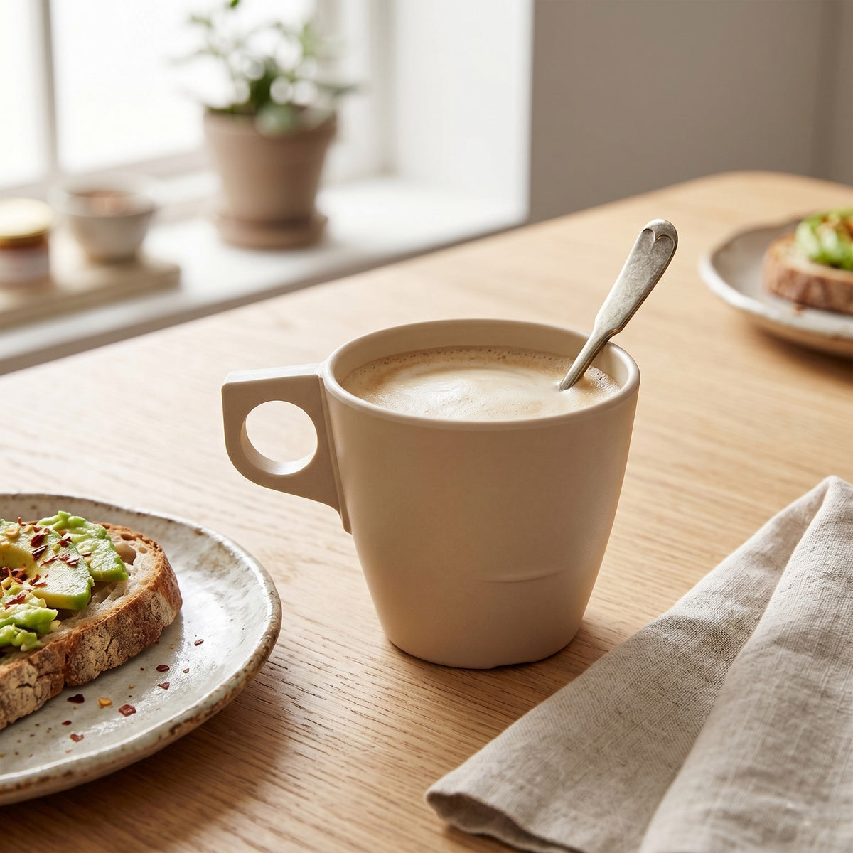 TAZA 227 ML MELAMINA BEIGE