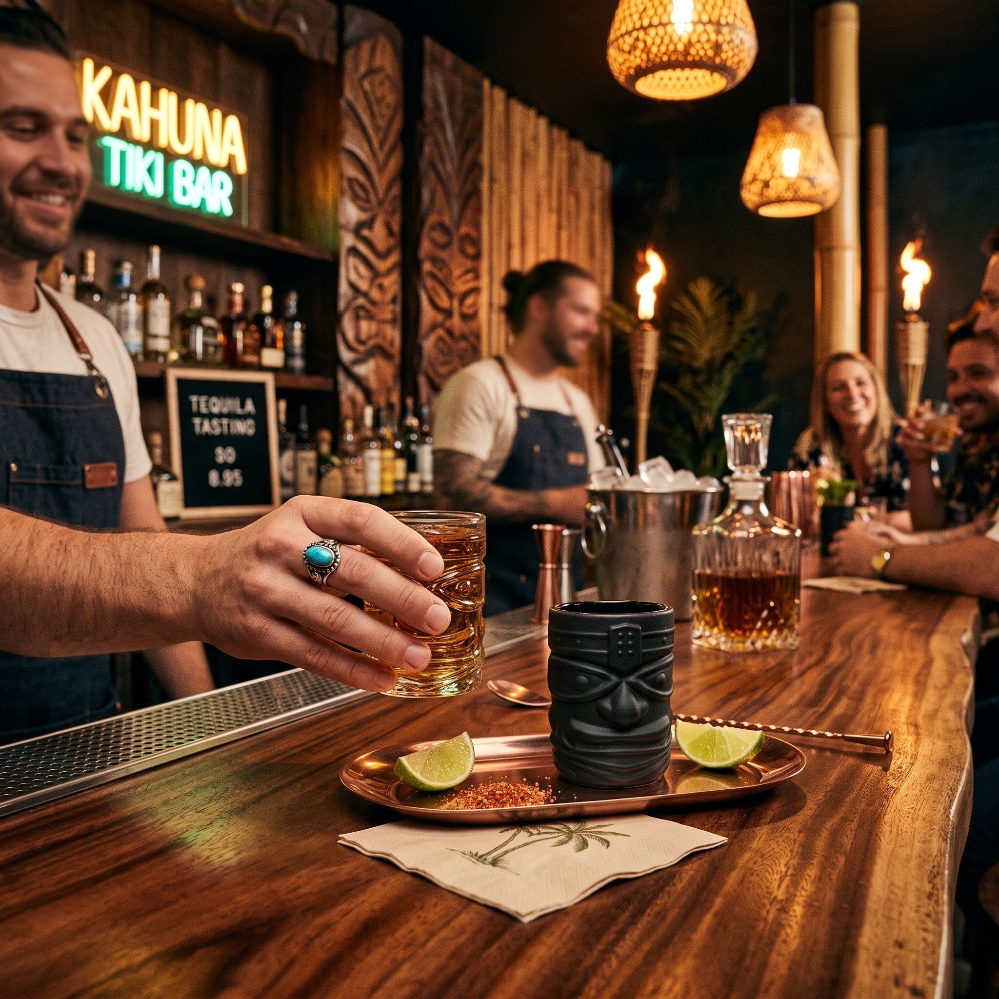 TEQUILERO TIKI NEGRO MATE