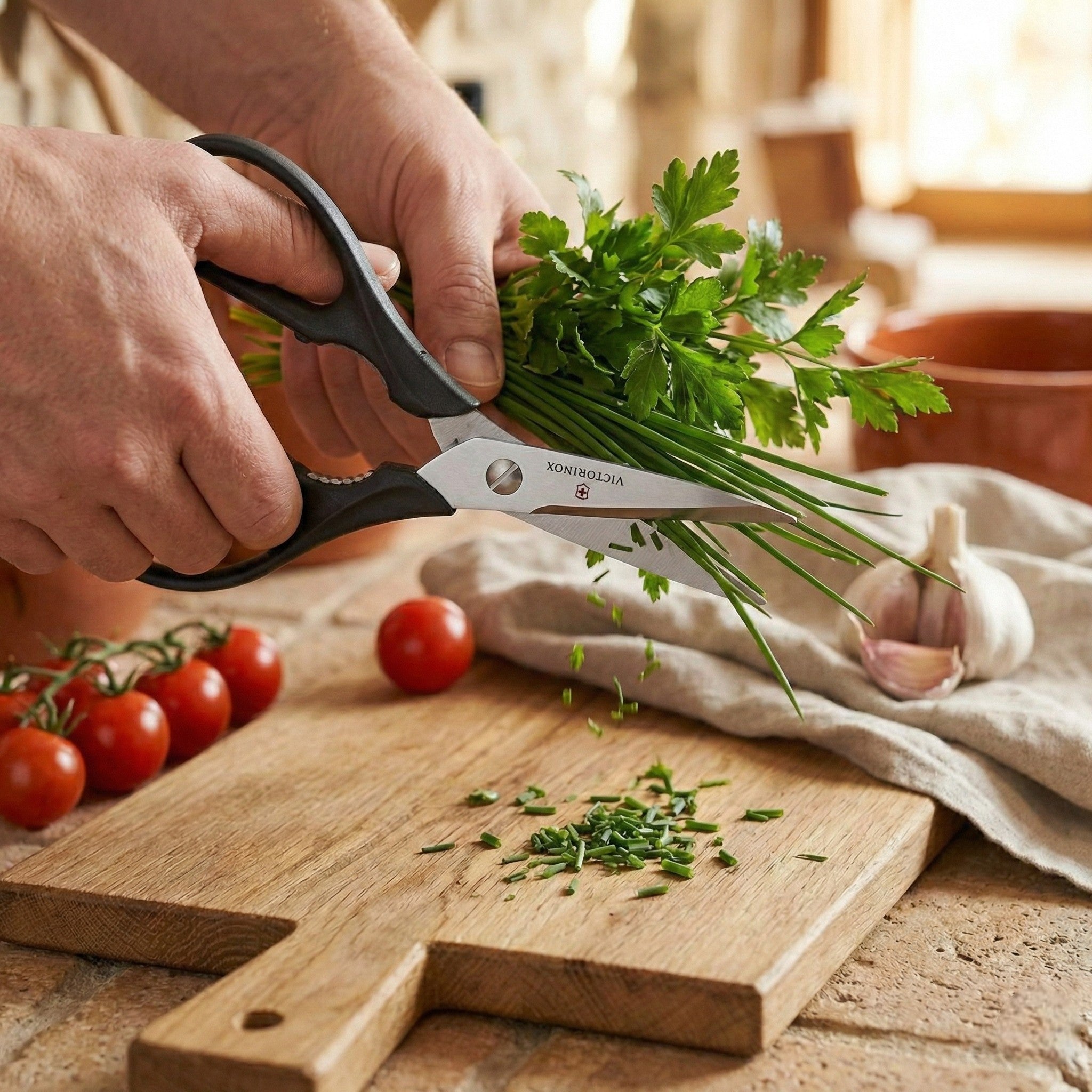 TIJERAS DE COCINA 20 CM MGO NEGRO
