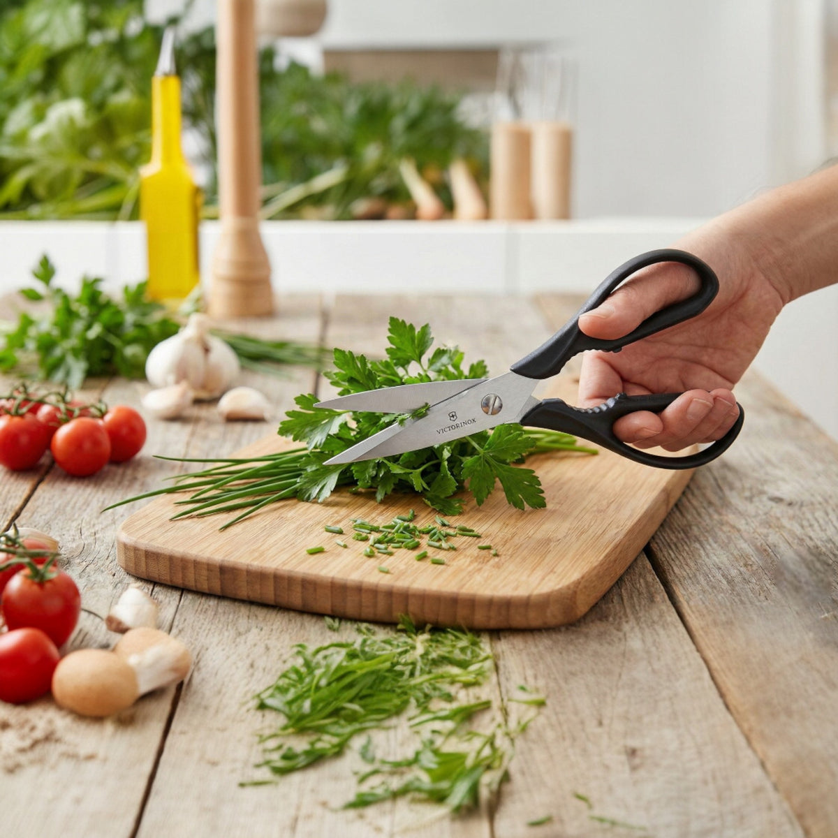 TIJERAS DE COCINA 20 CM MGO NEGRO