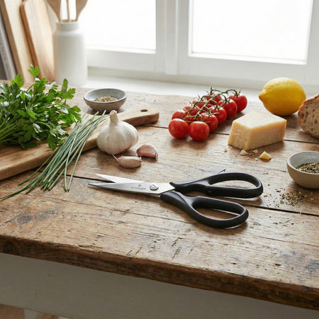 TIJERAS DE COCINA 20 CM MGO NEGRO