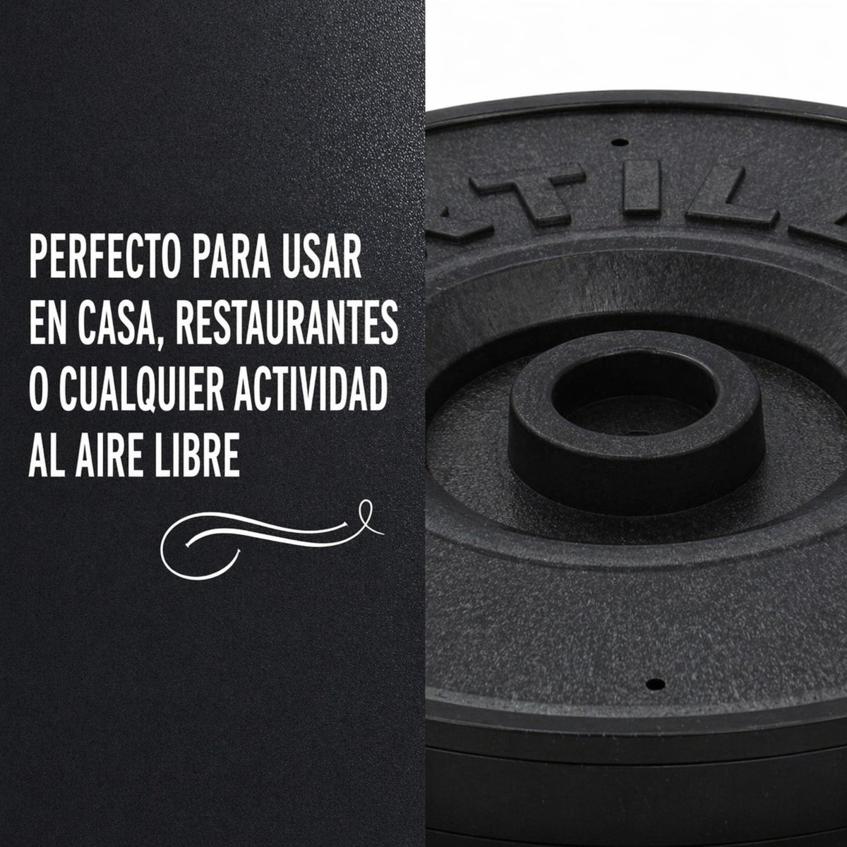 TORTILLERO TERMICO 21.5 CM NEGRO