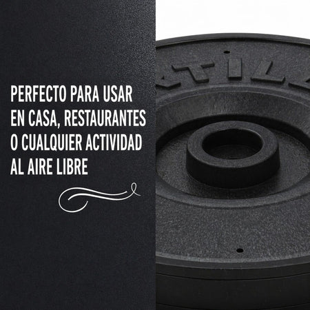 TORTILLERO TERMICO 21.5 CM NEGRO