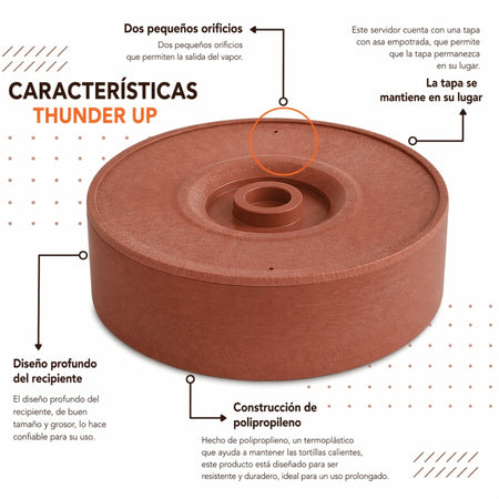 TORTILLERO TERMICO 21.5 CM TERRACOTA