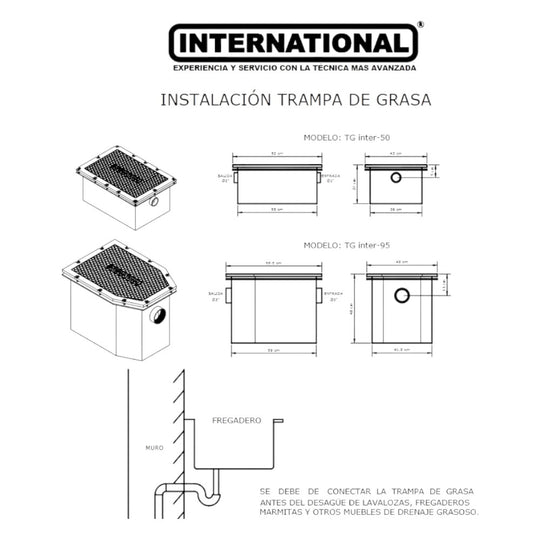 TRAMPA DE GRASA DE 95 LIBRAS TG-INTER 95