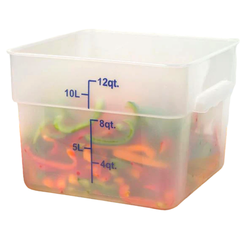 CONTENEDOR PP CUAD 12 QT TRANSLUCIDO