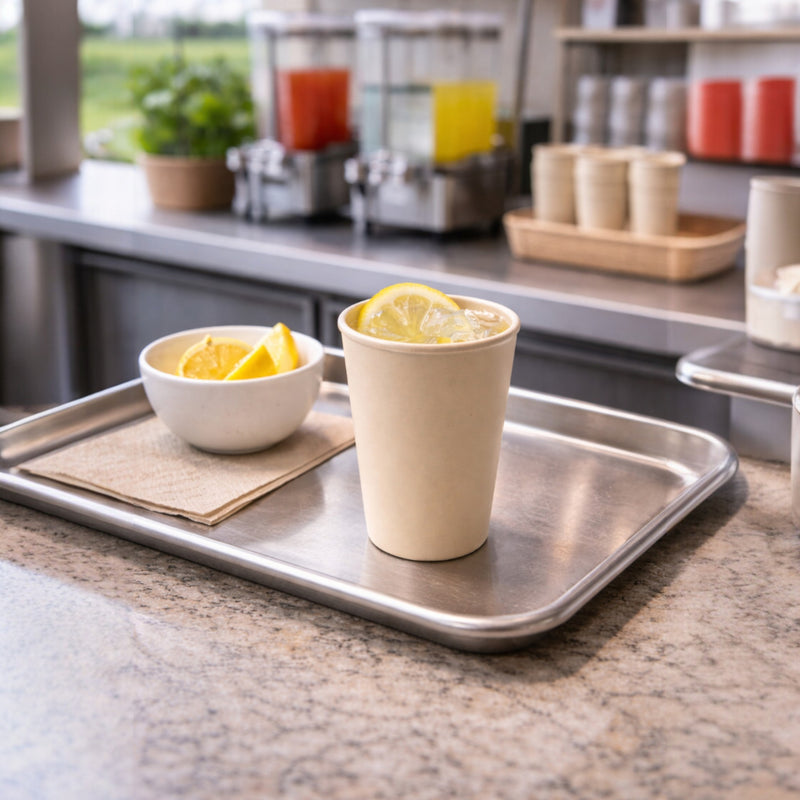 VASO 205 ML MELAMINA BEIGE