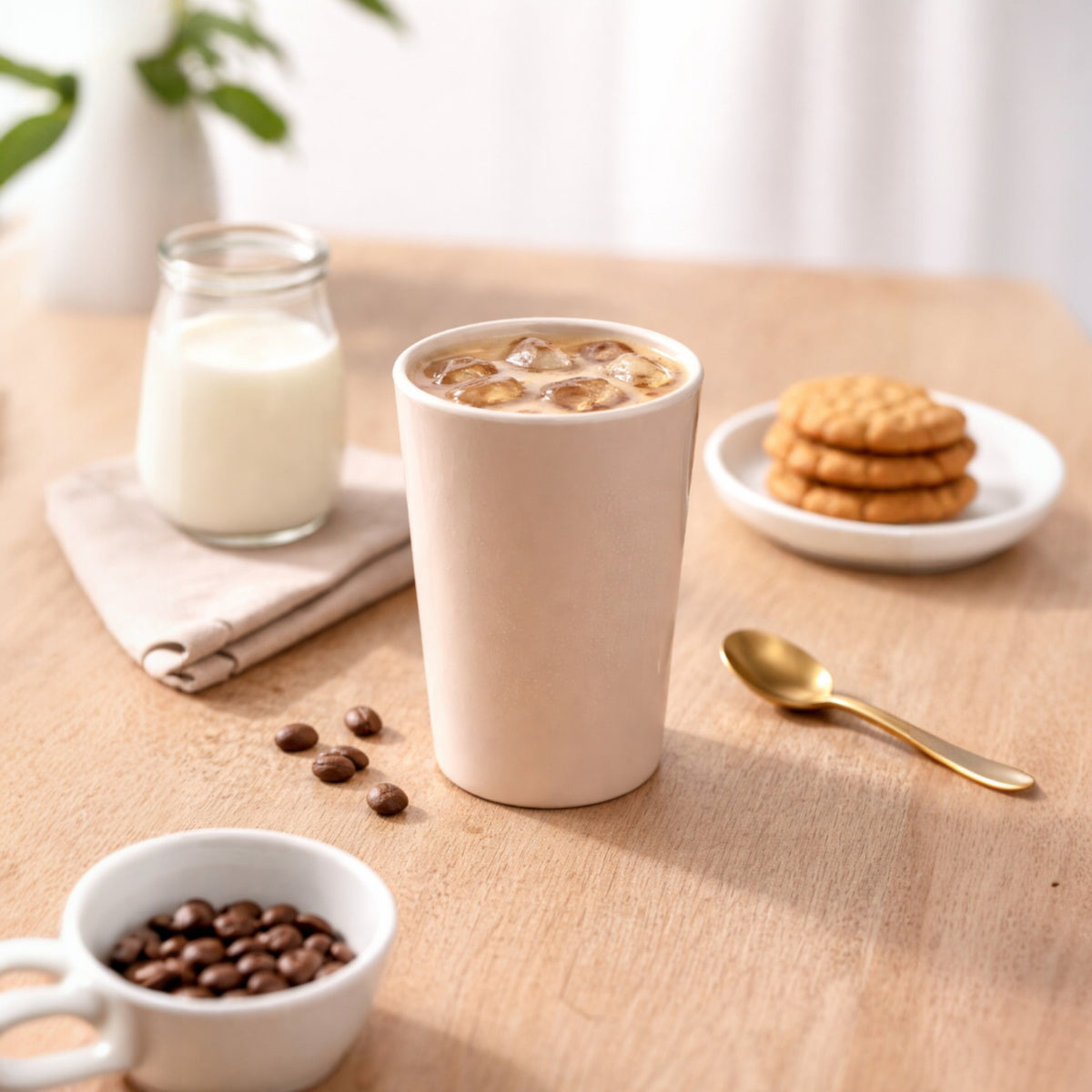 VASO 390 ML MELAMINA BEIGE
