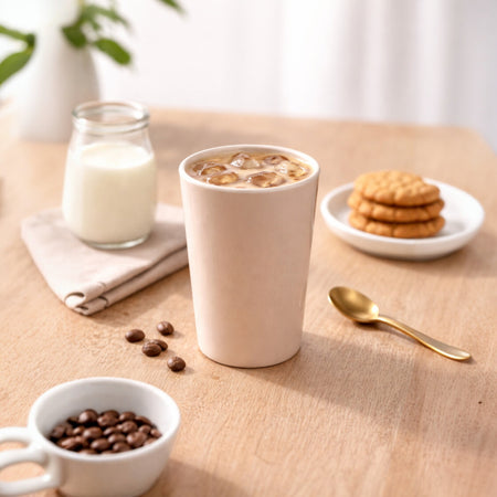 VASO 390 ML MELAMINA BEIGE
