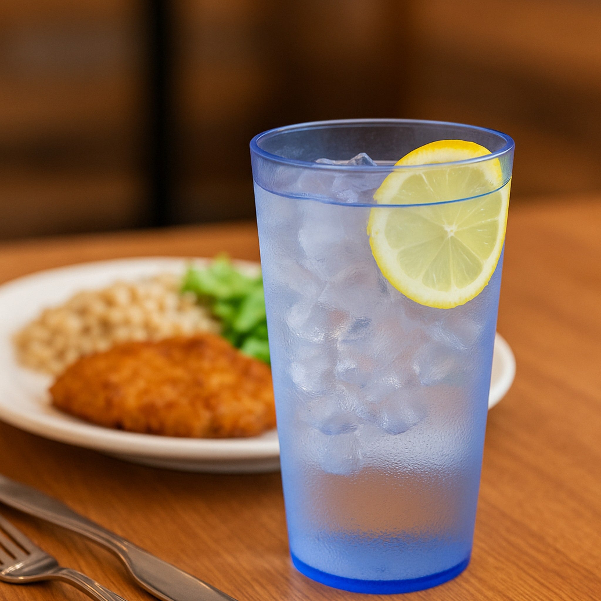 VASO POLIESTIRENO "SAN" 12 OZ AZUL