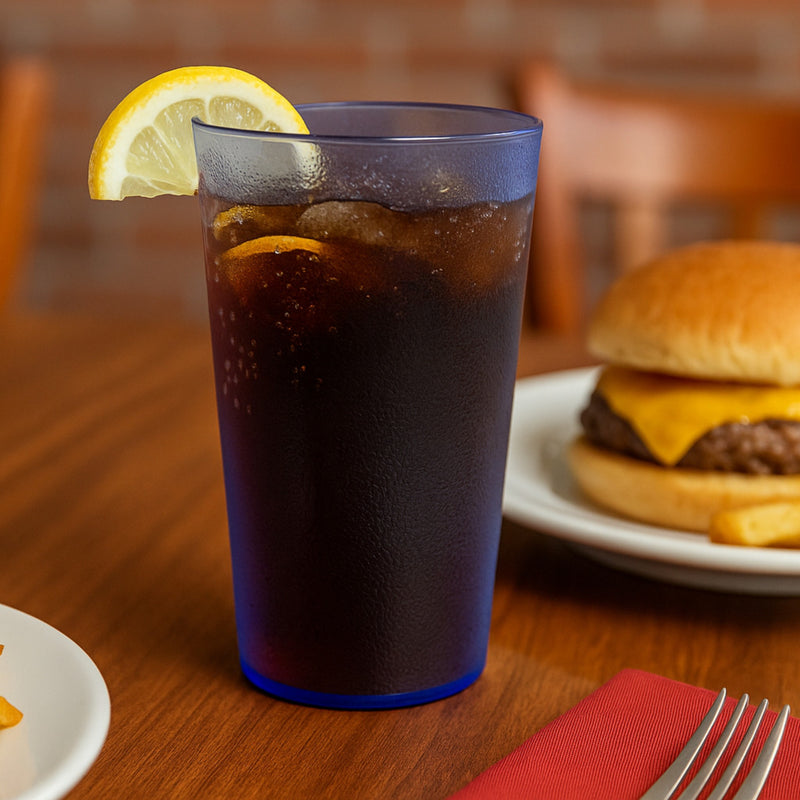 VASO POLIESTIRENO "SAN" 12 OZ AZUL