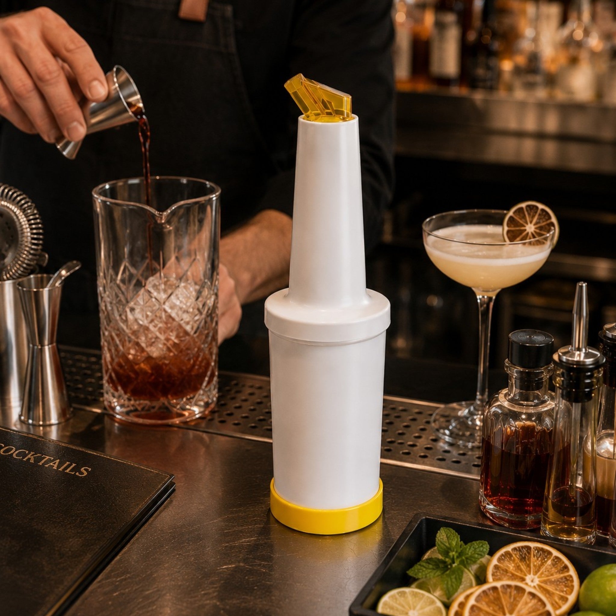 VERTEDOR DE JUGO 1.0 LT AMARILLO