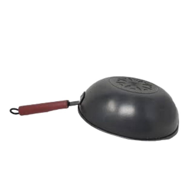 WOK CHINO ACERO AL CARBON 30 CM MGO MADERA