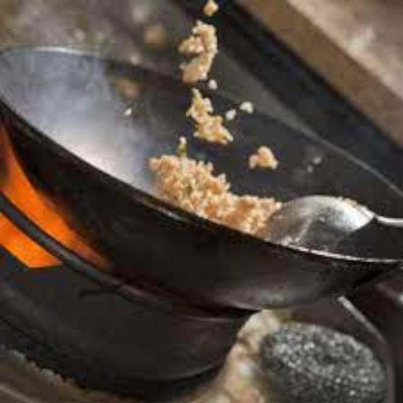 WOK CHINO ACERO AL CARBON 30 CM MGO MADERA