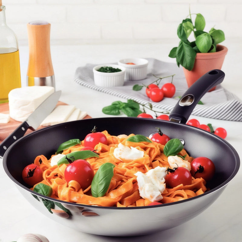 WOK 28CM CON ANTIADHERENTE SIN TAPA