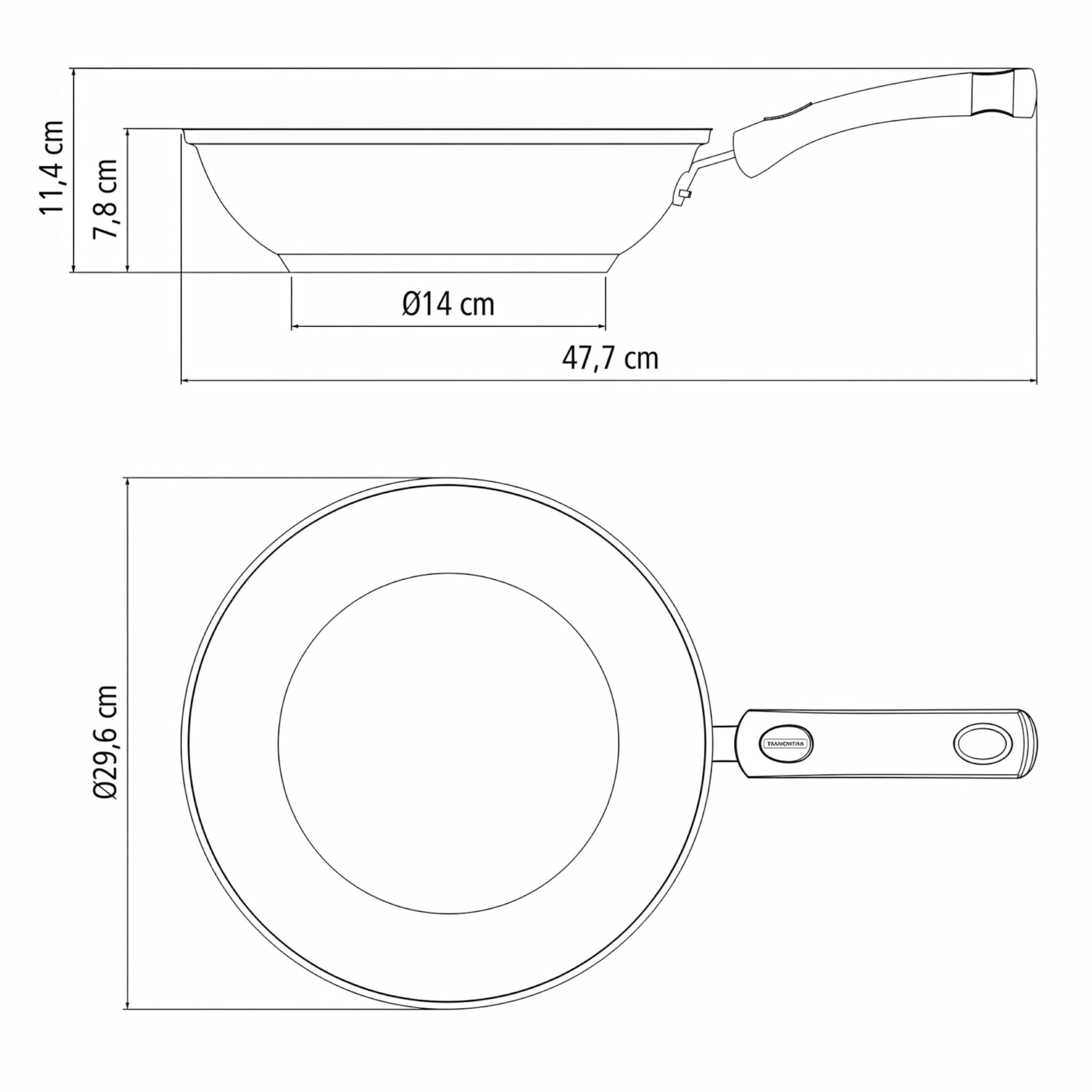 WOK 28CM CON ANTIADHERENTE SIN TAPA