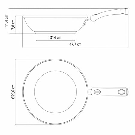 WOK 28CM CON ANTIADHERENTE SIN TAPA