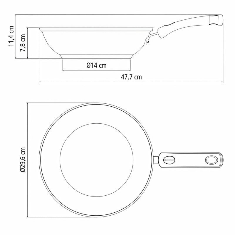WOK 28CM CON ANTIADHERENTE SIN TAPA