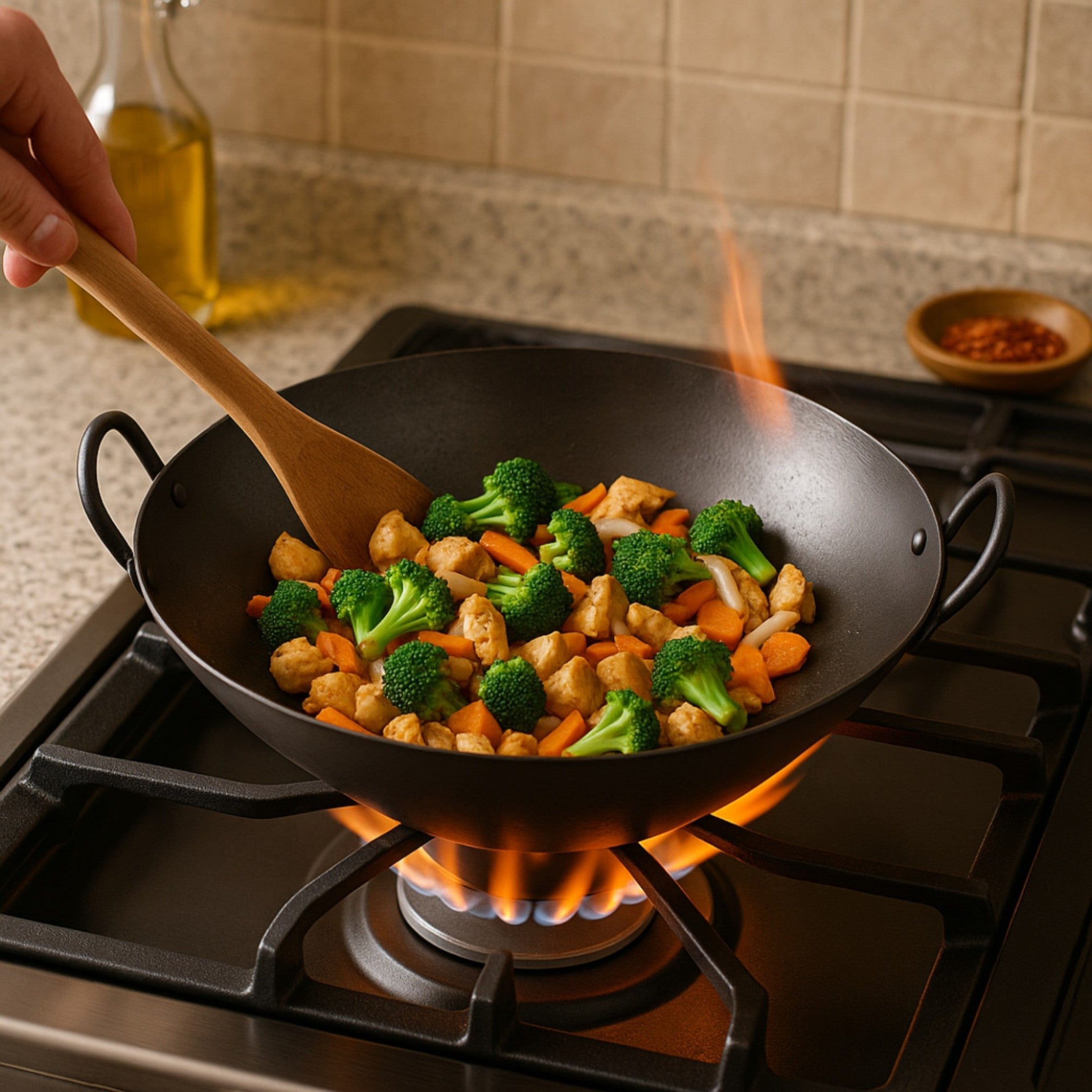 WOK CHINO 36x10 CM ACERO AL CARBON
