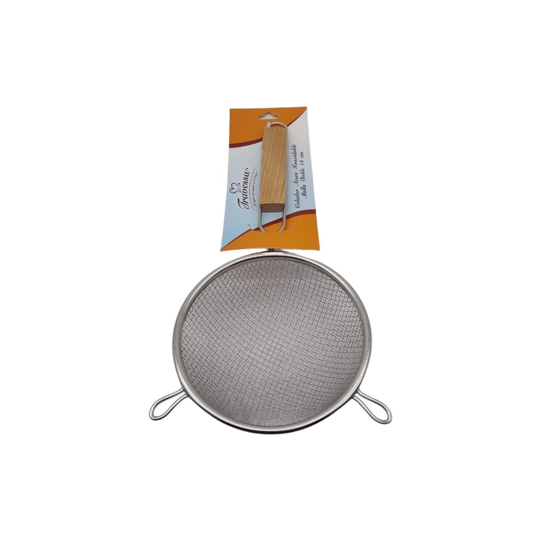 COLADERA DOBLE 14 CMS MGO MADERA