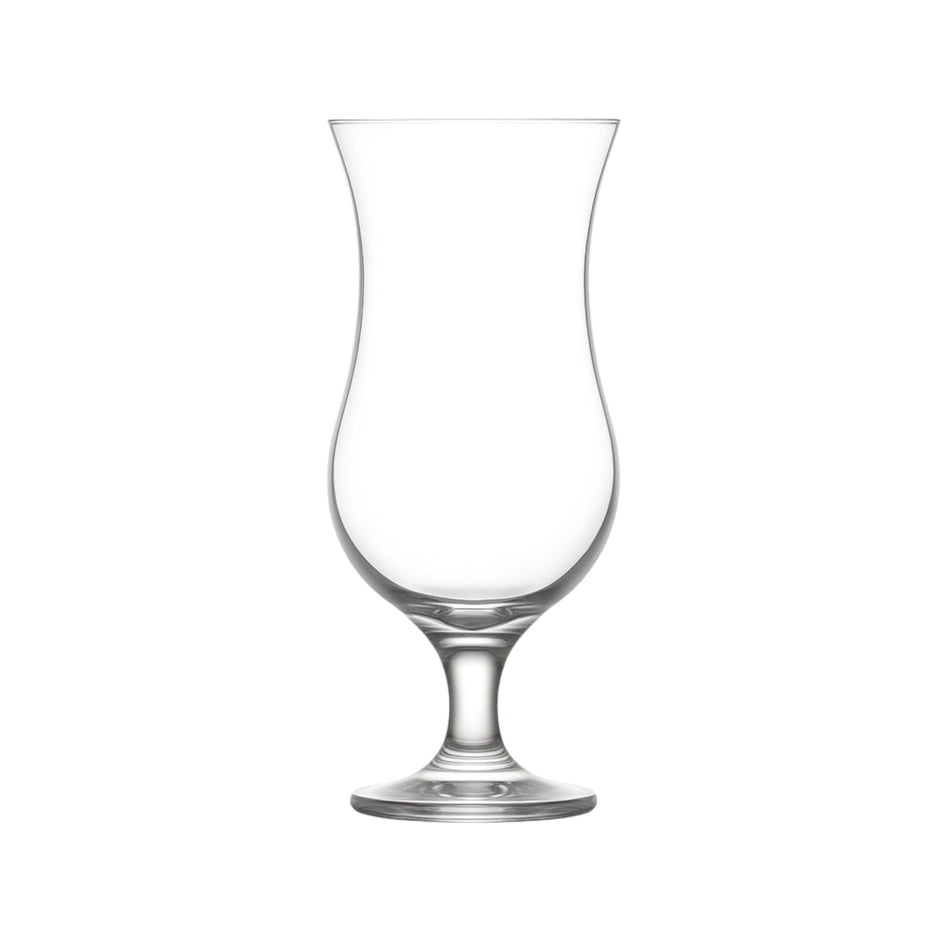 Copa huracán 15 1/2 oz de LAV, vidrio transparente con base corta sobre fondo blanco