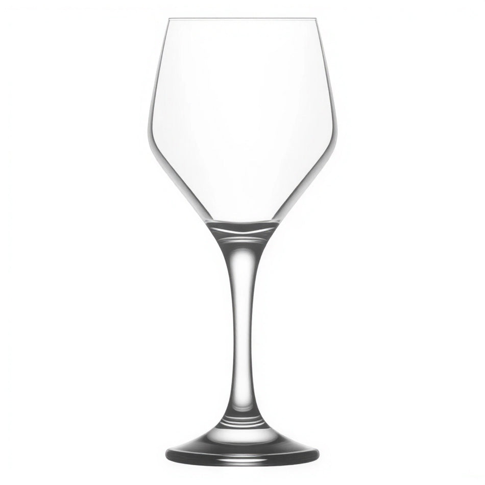 Copa multiusos Ella 15 oz de LAV vacía, cristal transparente sobre fondo blanco