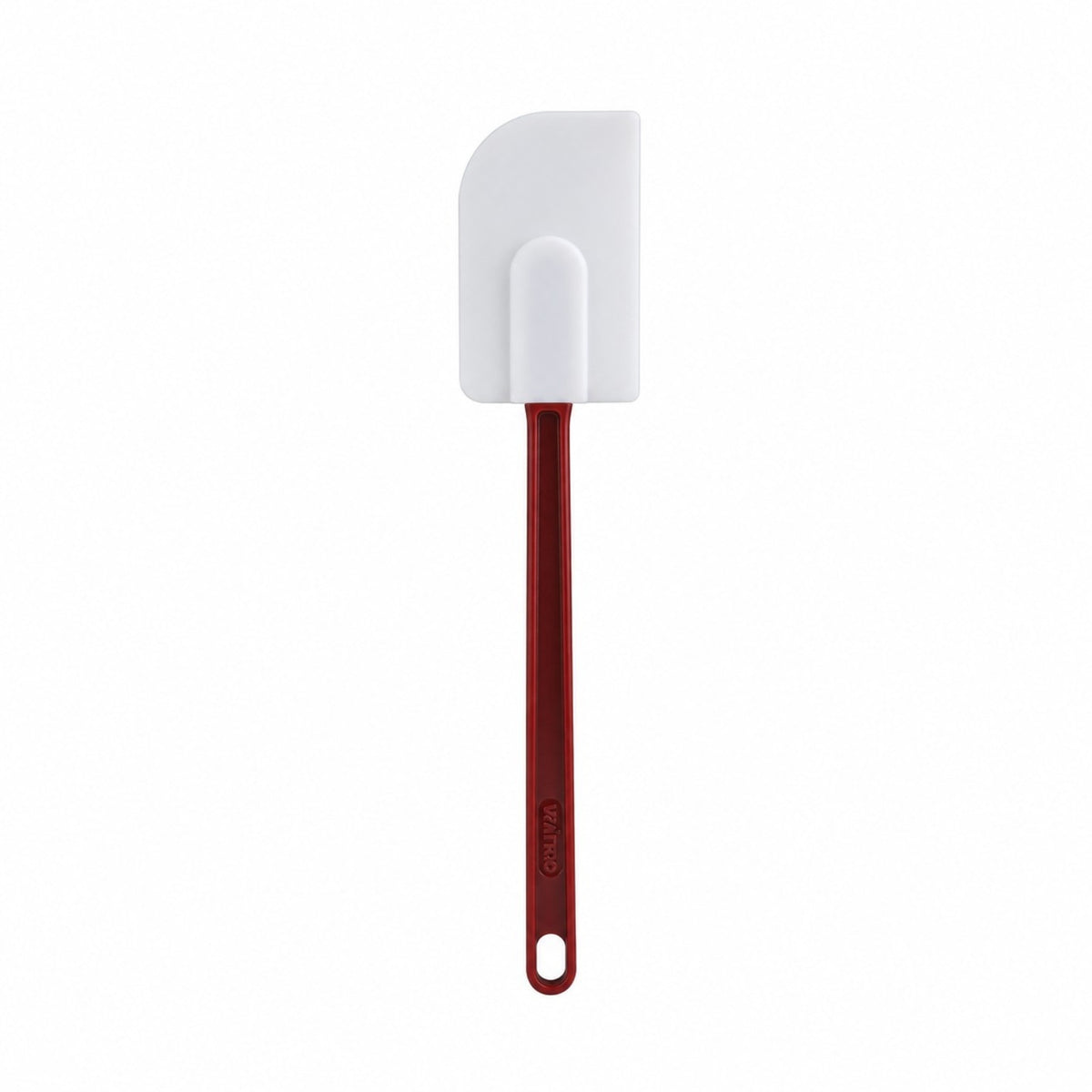 Espátula miserable profesional de 16 pulgadas Thunder Group, con cabezal blanco y mango rojo oscuro.