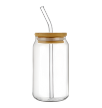 Cargar imagen en el visor de la galería, VASO LATA VIDRIO C/TAPA/POPOTE Y CEPILLO
