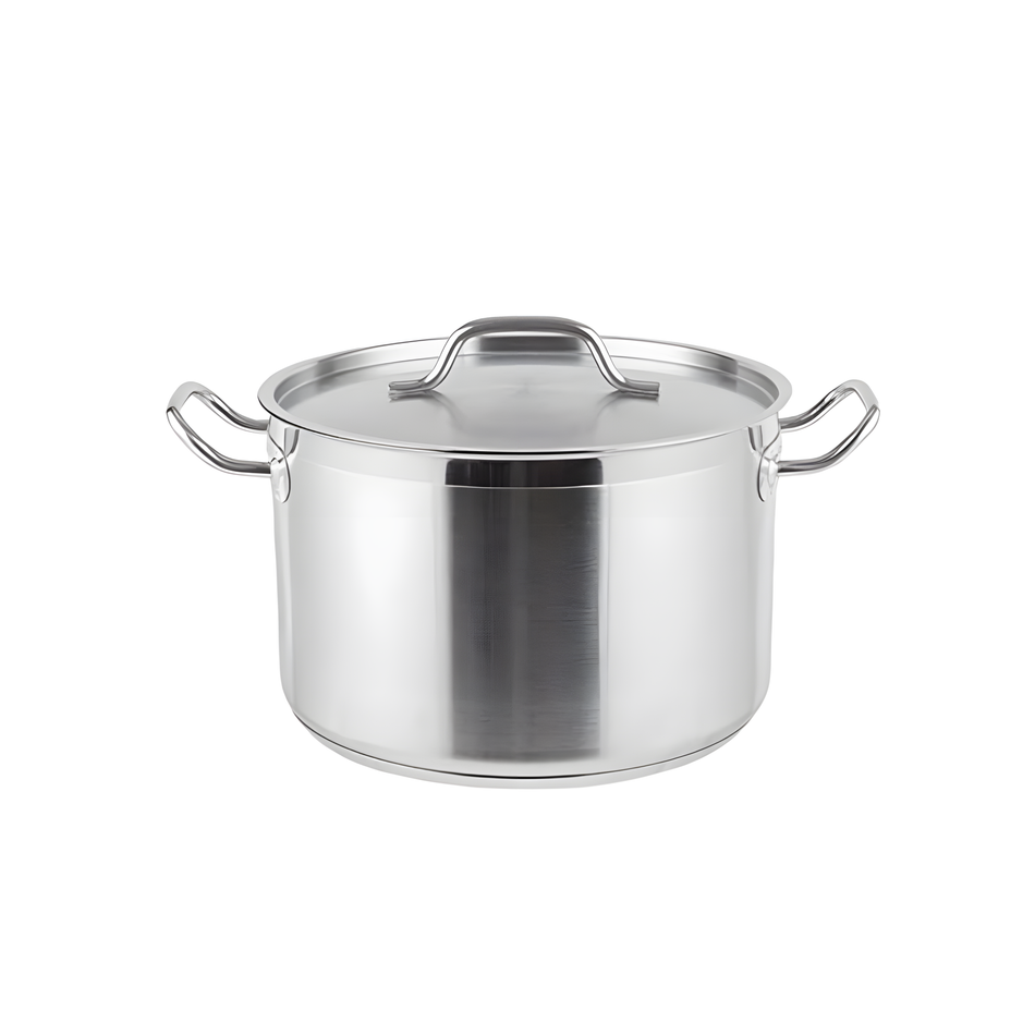 OLLA FONDO 12 QT C/TAPA AC INOX 18/8
