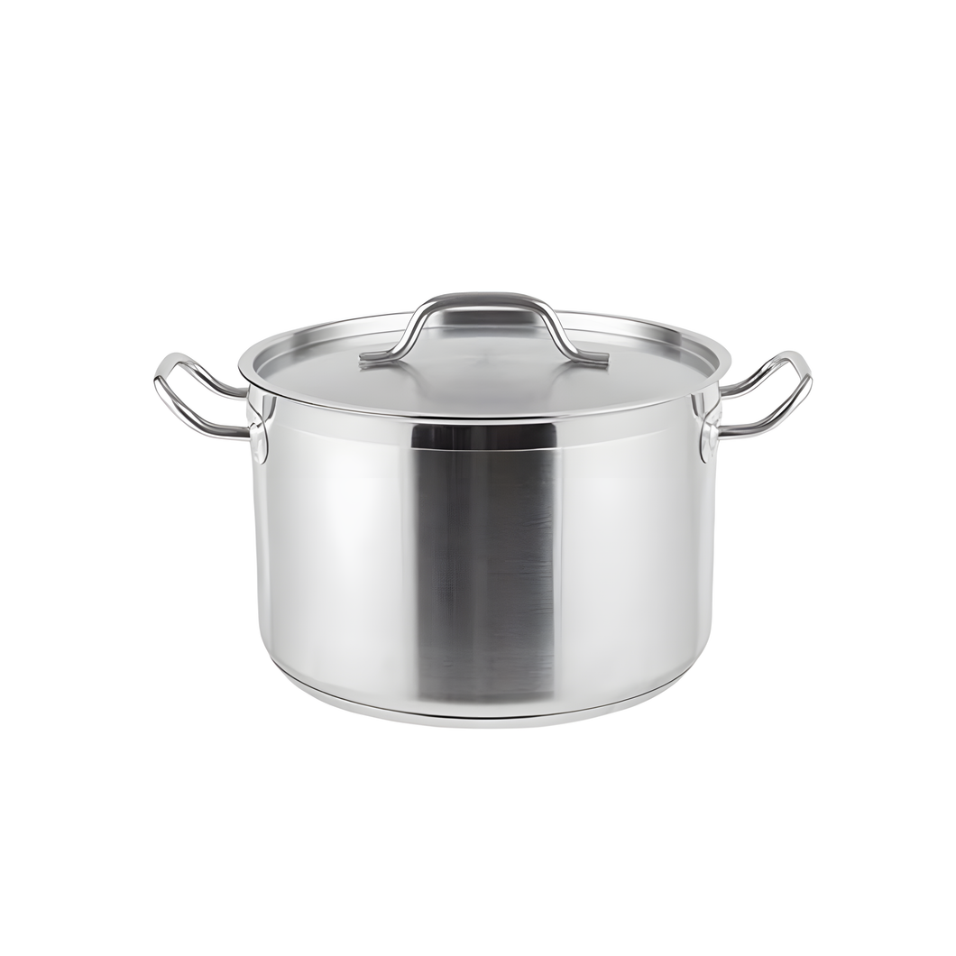 OLLA FONDO 12 QT C/TAPA AC INOX 18/8