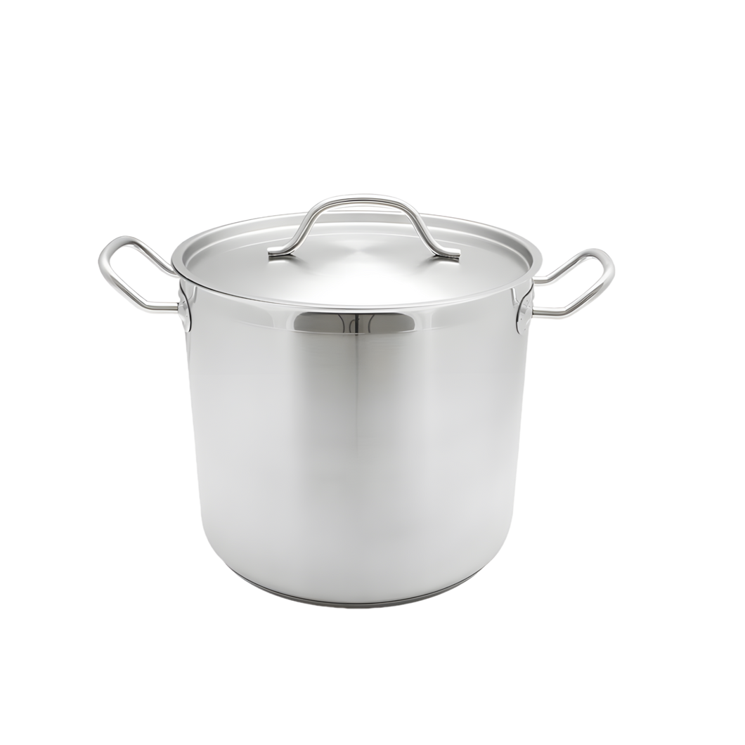 OLLA FONDO 40 QT C/TAPA AC INOX 18/8