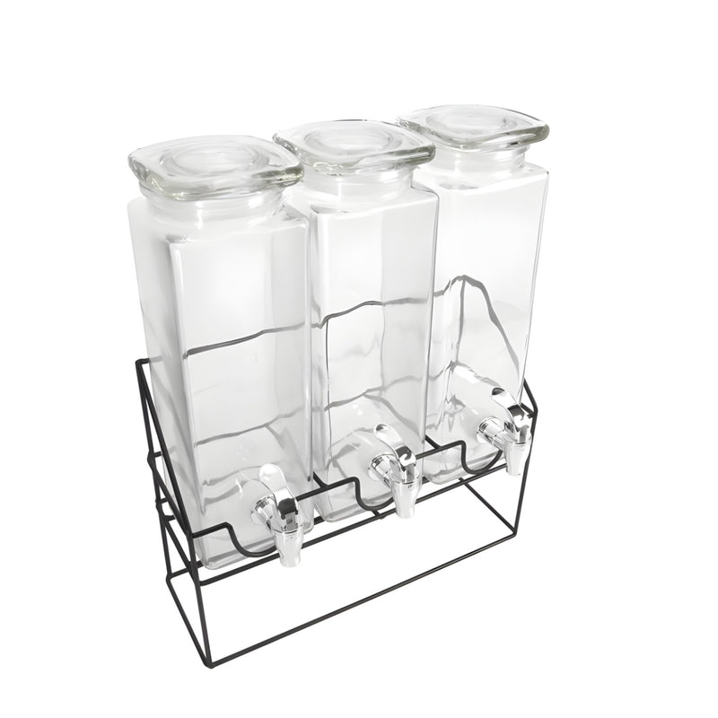 DISPENSADOR TRIPLE 3 LT C/U C/BASE METAL