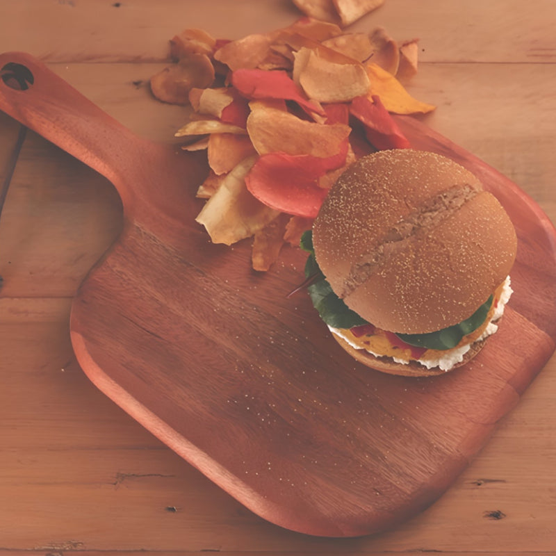 TABLA BURGER 34 x 23 x 1,5 CAOBA