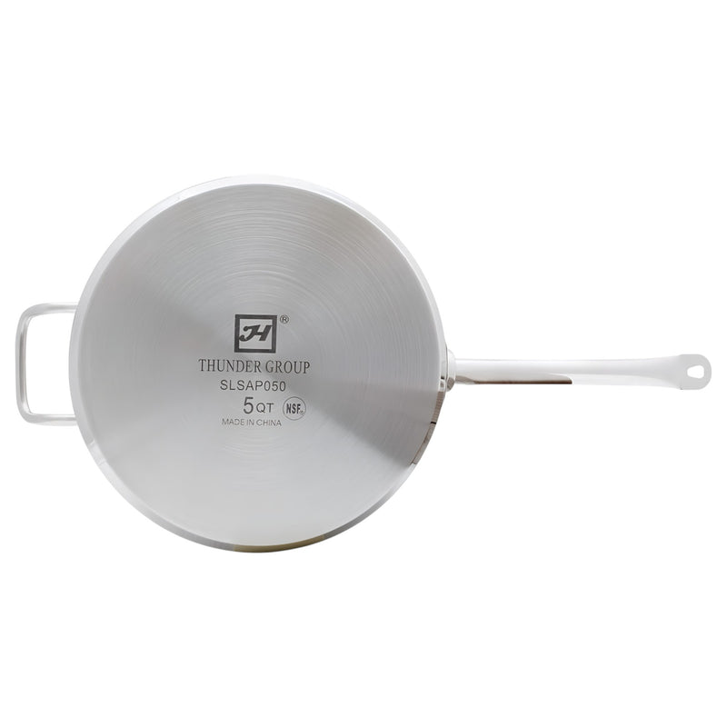SARTEN RECTO C/TAPA QT AC INOX