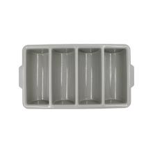 Cargar imagen en el visor de la galería, PORTA CUBIERTOS 4 DIVISIONES GRIS
