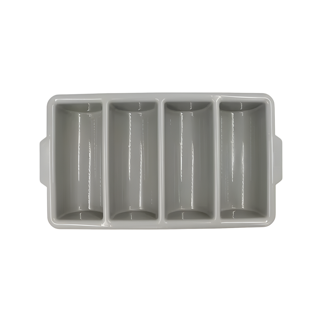 PORTA CUBIERTOS 4 DIVISIONES GRIS