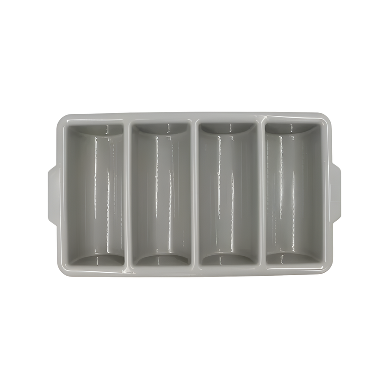 PORTA CUBIERTOS 4 DIVISIONES GRIS