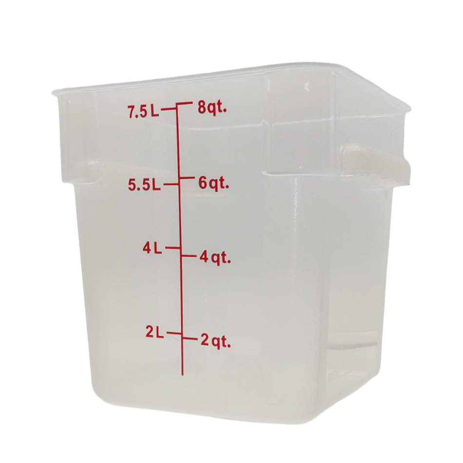 CONTENEDOR PP CUAD 08 QT TRANSLUCIDO