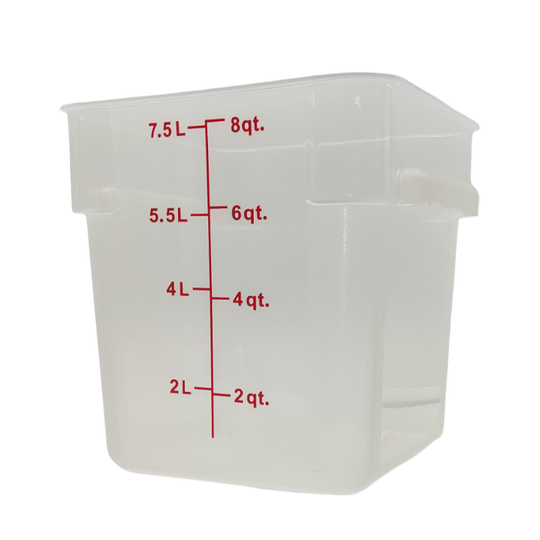 CONTENEDOR PP CUAD 08 QT TRANSLUCIDO