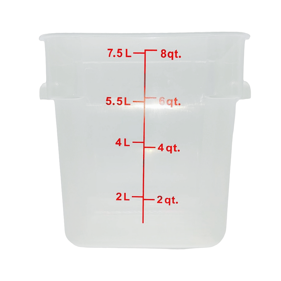 CONTENEDOR PP CUAD 08 QT TRANSLUCIDO