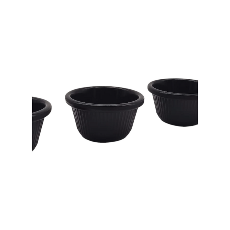 RAMEQUIN DE 2 OZ RAYADO NEGRO
