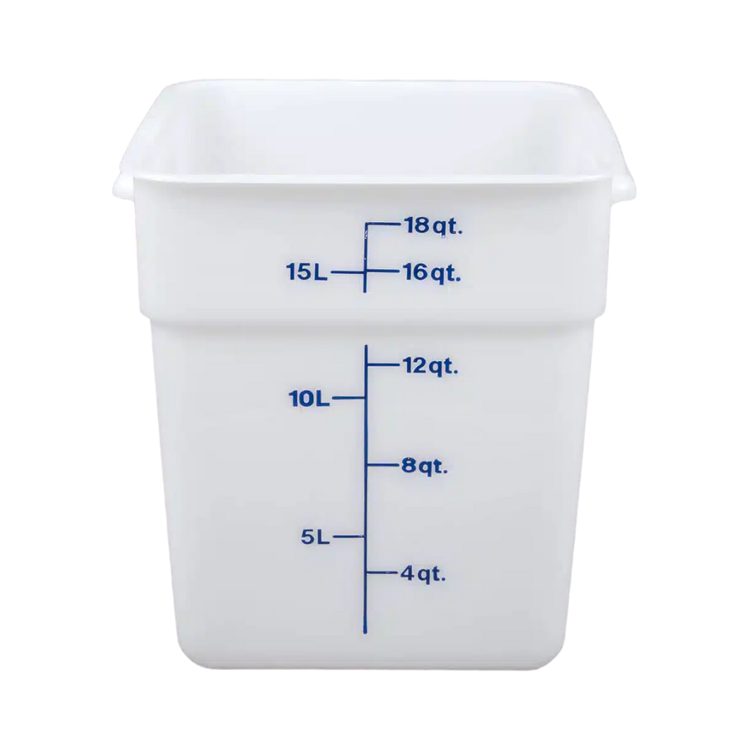 CONTENEDOR PP CUAD 18 QT BLANCO
