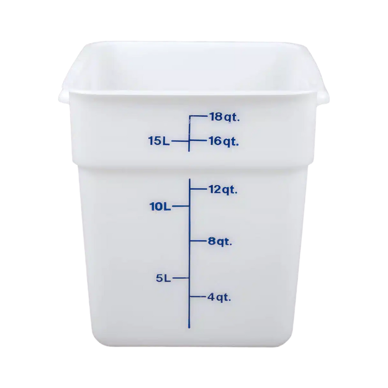 CONTENEDOR PP CUAD 18 QT BLANCO