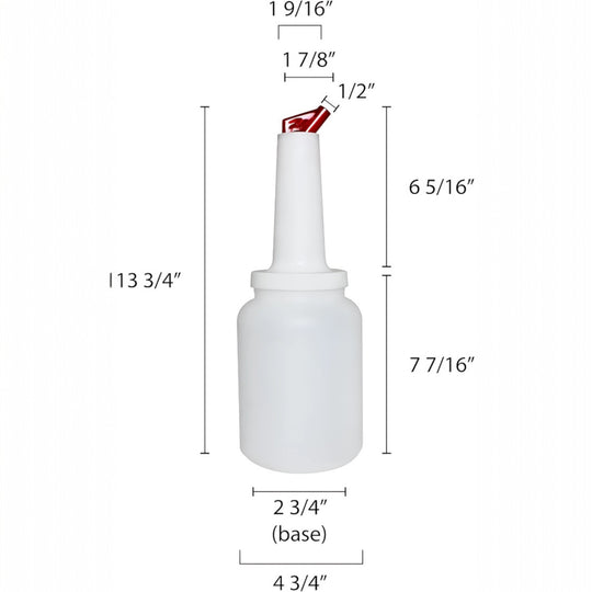 ENVASE MEZCLA C/BOQUILLA 2 QT ROJO