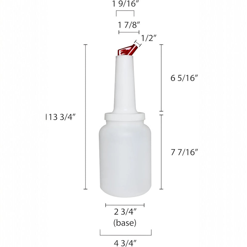 ENVASE MEZCLA C/BOQUILLA 2 QT ROJO