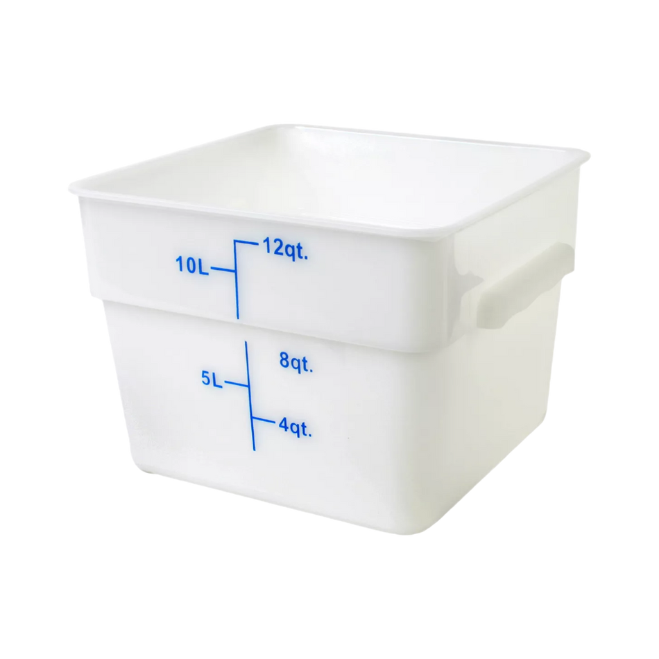 CONTENEDOR PP CUAD 12 QT BLANCO