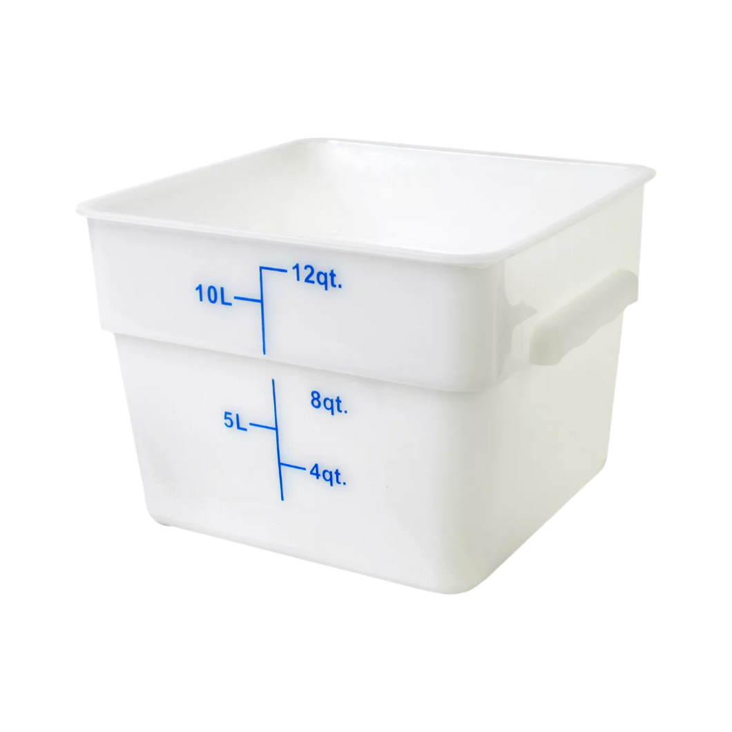 CONTENEDOR PP CUAD 12 QT BLANCO
